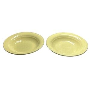 Images Nancy Calhoun‎ Vintage Yellow 2 Cereal Bowls Yellow 8" - Japan
